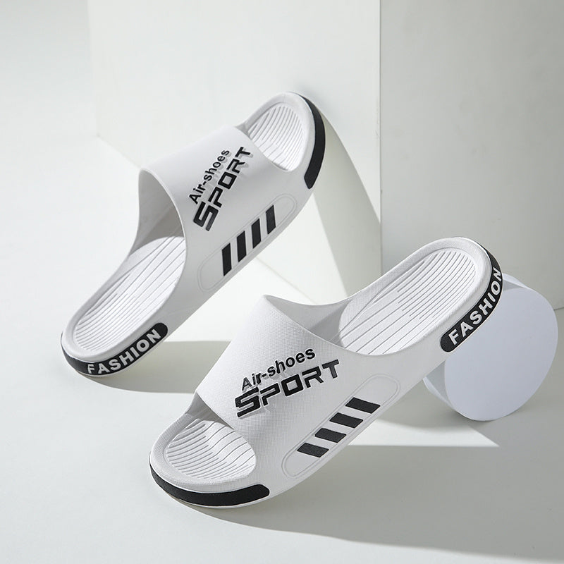 Chinelos masculinos casuais de PVC para o verão - antiderrapantes, sola resistente ao desgaste, sandálias confortáveis para uso interno e externo, calçados para atividades ao ar livre | Sapatos casuais de PVC | Sandálias com cabedal de PVC