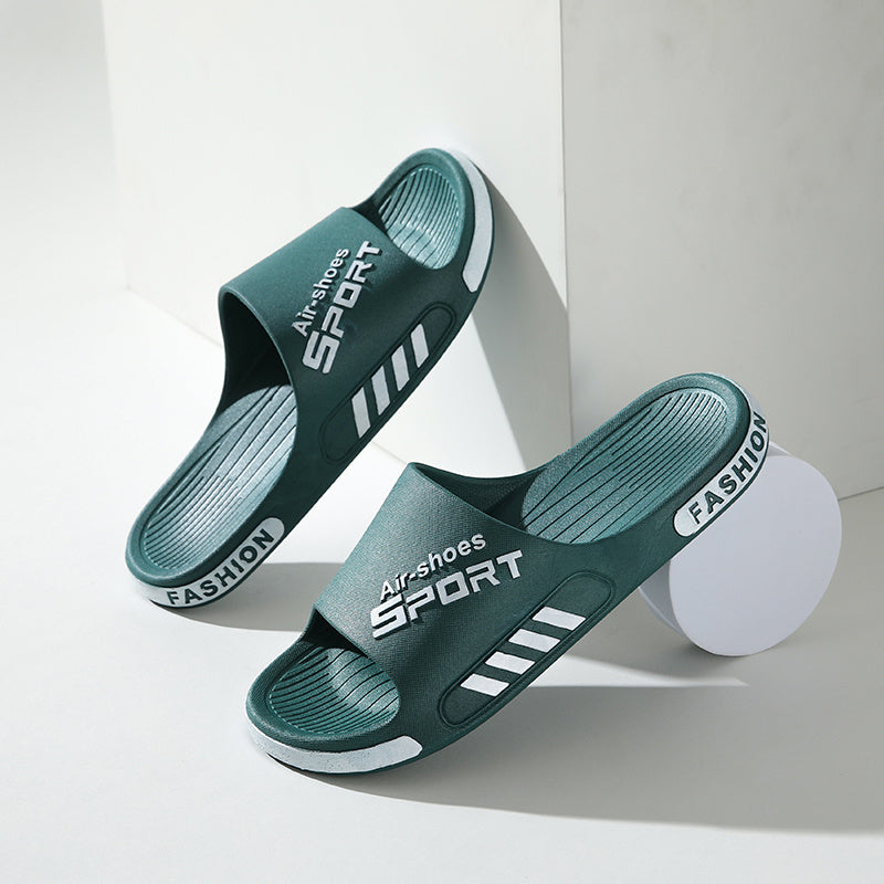 Chinelos masculinos casuais de PVC para o verão - antiderrapantes, sola resistente ao desgaste, sandálias confortáveis para uso interno e externo, calçados para atividades ao ar livre | Sapatos casuais de PVC | Sandálias com cabedal de PVC