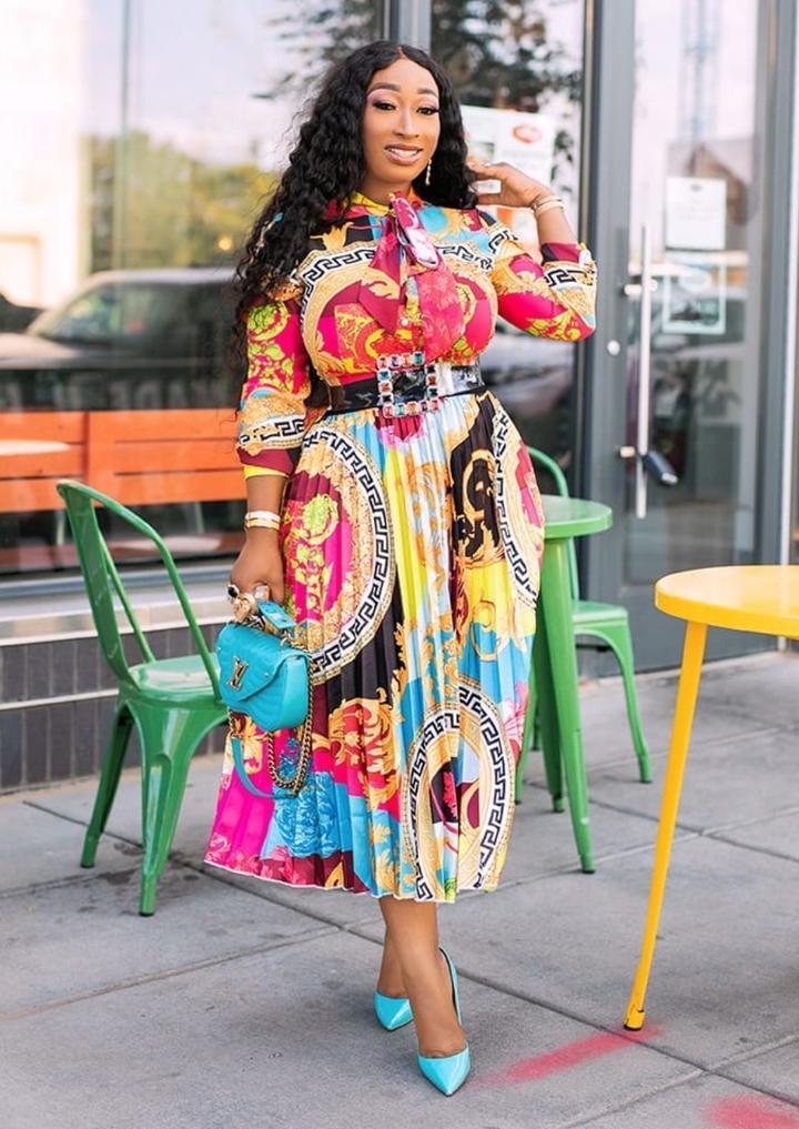 Vestido longo com estampa de gravata borboleta e mangas três quartos, tamanho grande, roupa feminina