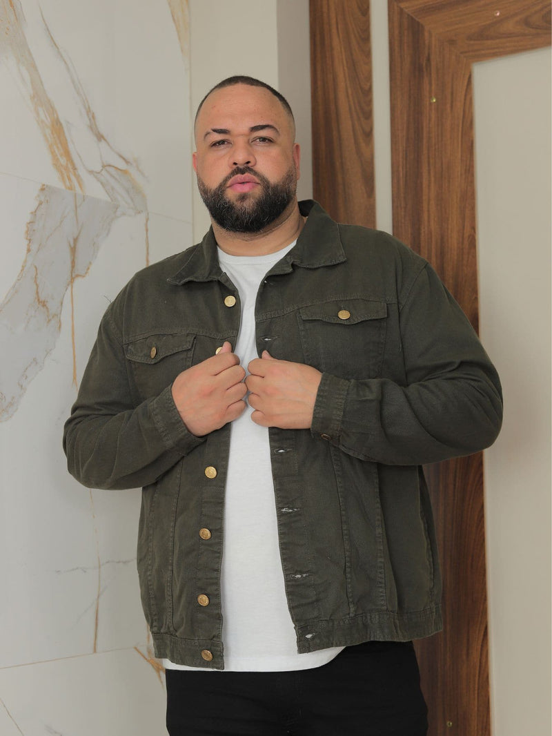 BNB Jaqueta Jeans Sarja Masculina Plus Size Premium