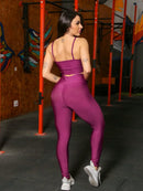 Conjunto Fitness Feminino Top e Calça Sports Treino Perfeito Tecido Premium