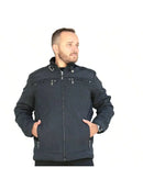 Jaqueta Masculina de Sarja Plus size Forrada com pelos por dentro tamanhos G1 G2 G3 G4 G5 G6 G7 G8 preto , verde , marrom escuro e marrom claro .