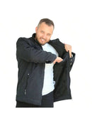 Jaqueta Masculina de Sarja Plus size Forrada com pelos por dentro tamanhos G1 G2 G3 G4 G5 G6 G7 G8 preto , verde , marrom escuro e marrom claro .