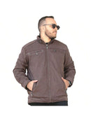 Jaqueta Masculina de Sarja Plus size Forrada com pelos por dentro tamanhos G1 G2 G3 G4 G5 G6 G7 G8 preto , verde , marrom escuro e marrom claro .