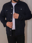 Jaqueta Masculina Plus Size Azul Marinho Sarja Alleppo Jeans