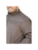 Jaqueta Masculina de Sarja Plus size Forrada com pelos por dentro tamanhos G1 G2 G3 G4 G5 G6 G7 G8 preto , verde , marrom escuro e marrom claro .