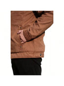 Jaqueta Masculina de Sarja Plus size Forrada com pelos por dentro tamanhos G1 G2 G3 G4 G5 G6 G7 G8 preto , verde , marrom escuro e marrom claro .