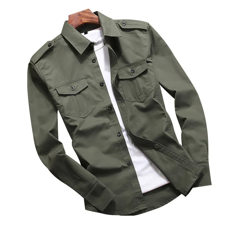 Camisa casual plus size de algodão puro para todos os gostos masculina