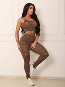 Conjunto Fitness Feminino Top e Calça Sports Treino Perfeito Tecido Premium