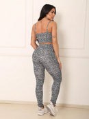 Conjunto Fitness Feminino Top e Calça Sports Treino Perfeito Tecido Premium