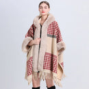 Casaco xadrez oversized com cashmere e malha