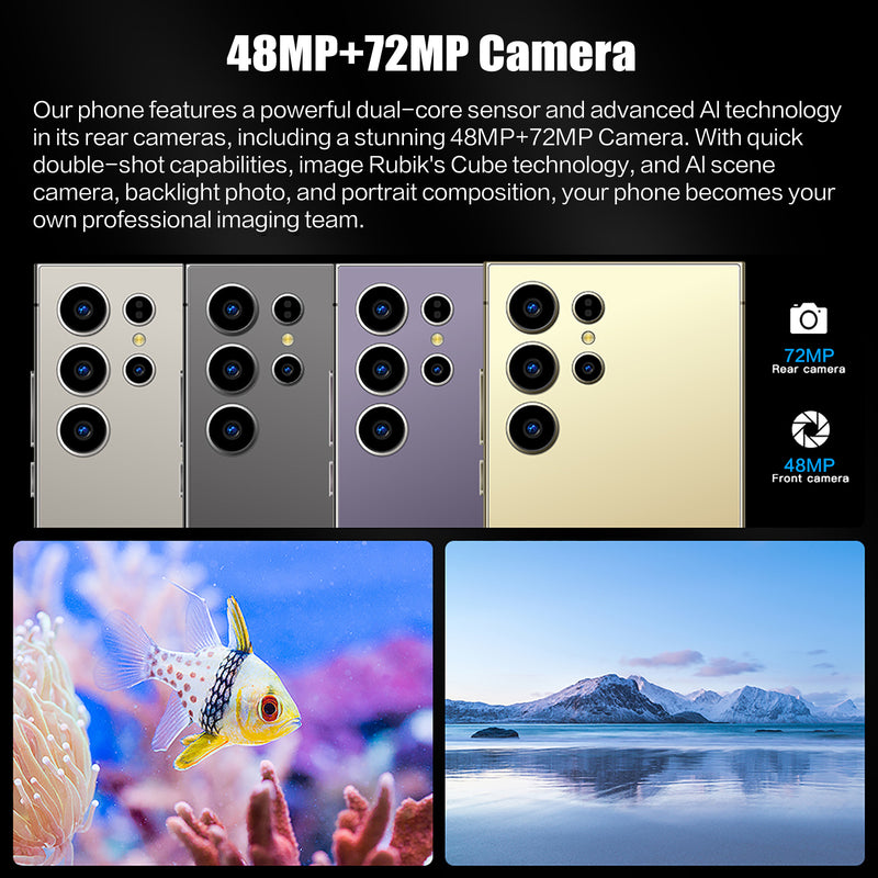 Celulares S24 Ultra 5G desbloqueados, smartphones com caneta ótica