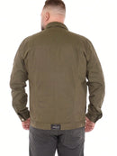 Jaqueta Verde Escuro Sarja Masculino Plus Size Alleppo Jeans