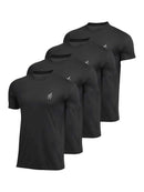 Kit 4 Camiseta Camisa Masculina Manga Curta Tecnologia Dry Fitness Esportivo Secagem rápida Corrida Malhar Musculação Academia Treino Lazer Festa Piscina Praia Viagem Verão