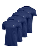 Kit 4 Camiseta Camisa Masculina Manga Curta Tecnologia Dry Fitness Esportivo Secagem rápida Corrida Malhar Musculação Academia Treino Lazer Festa Piscina Praia Viagem Verão