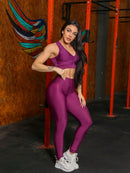 Conjunto para academia Fitness Top Nadador com Bojo