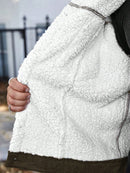 Manfinity Homme Jaqueta de Corduroy Forra de Bolso Plus Size para Homens