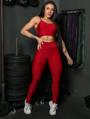 Conjunto Fitness Feminino Top e Calça Sports Treino Perfeito Tecido Premium