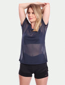 Stel van 2 kortmoubloese, tulebloes, deursigtige hemp, oefensessie, gimnasium, fiksheid