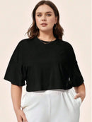 Cropped Feminino Plus Size Liso
