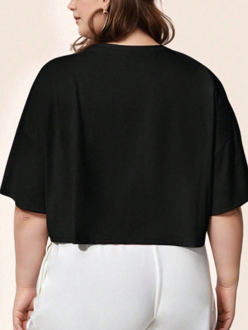 Cropped Feminino Plus Size Liso