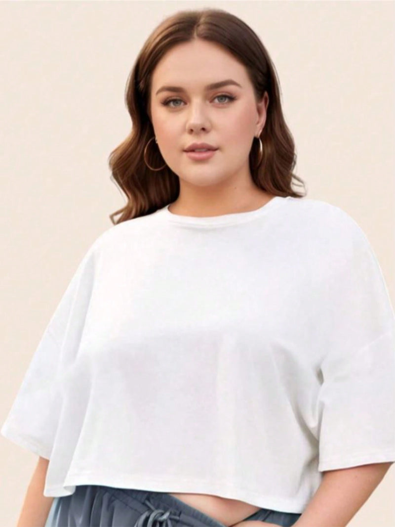 Cropped Feminino Plus Size Liso
