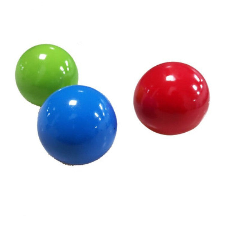Bola de parede adesiva para alívio do estresse, bola de squash pegajosa