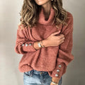Suéter de malha com lapela feminino