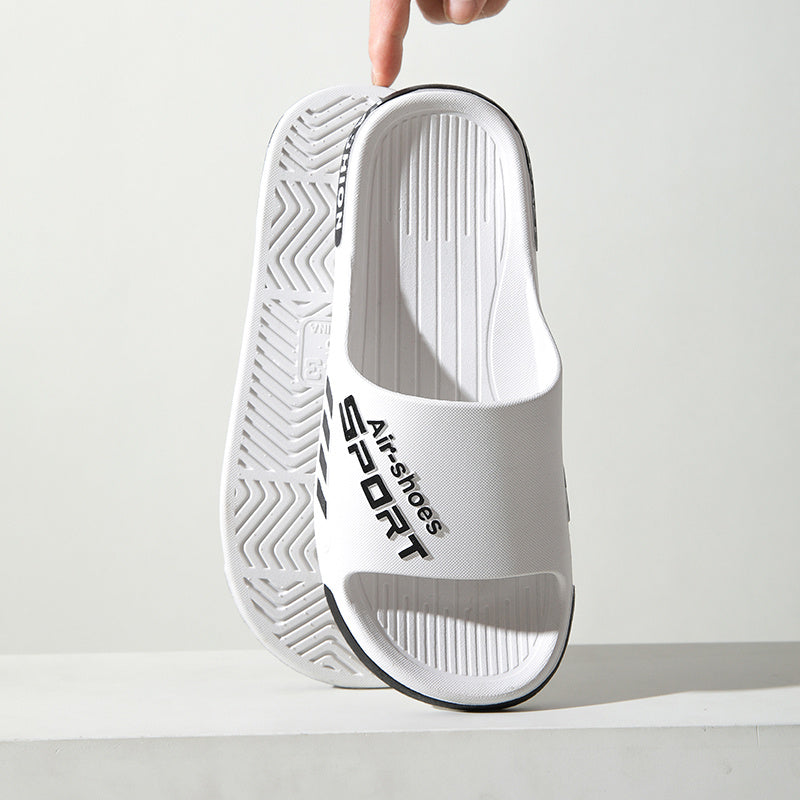 Chinelos masculinos casuais de PVC para o verão - antiderrapantes, sola resistente ao desgaste, sandálias confortáveis para uso interno e externo, calçados para atividades ao ar livre | Sapatos casuais de PVC | Sandálias com cabedal de PVC