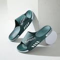Chinelos masculinos casuais de PVC para o verão - antiderrapantes, sola resistente ao desgaste, sandálias confortáveis para uso interno e externo, calçados para atividades ao ar livre | Sapatos casuais de PVC | Sandálias com cabedal de PVC