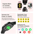 Relógio inteligente multifuncional Bluetooth com chamada, frequência cardíaca, pressão arterial, monitoramento do sono, esportes, saúde, LT10
