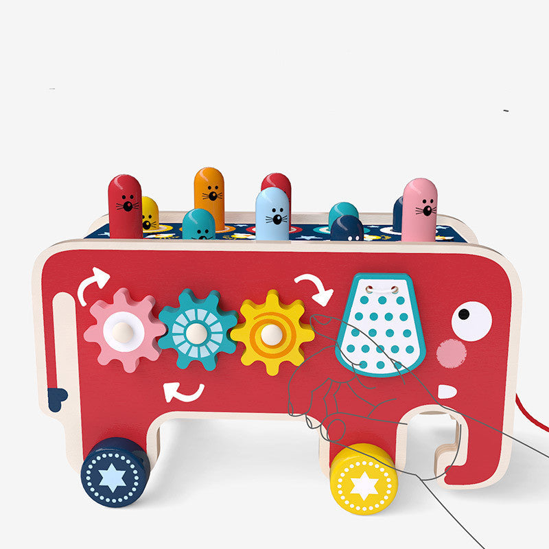 Banco de madeira Montessori para crianças, brinquedo educativo infantil, brinquedo de ônibus com animais, presente para crianças, instrumento musical