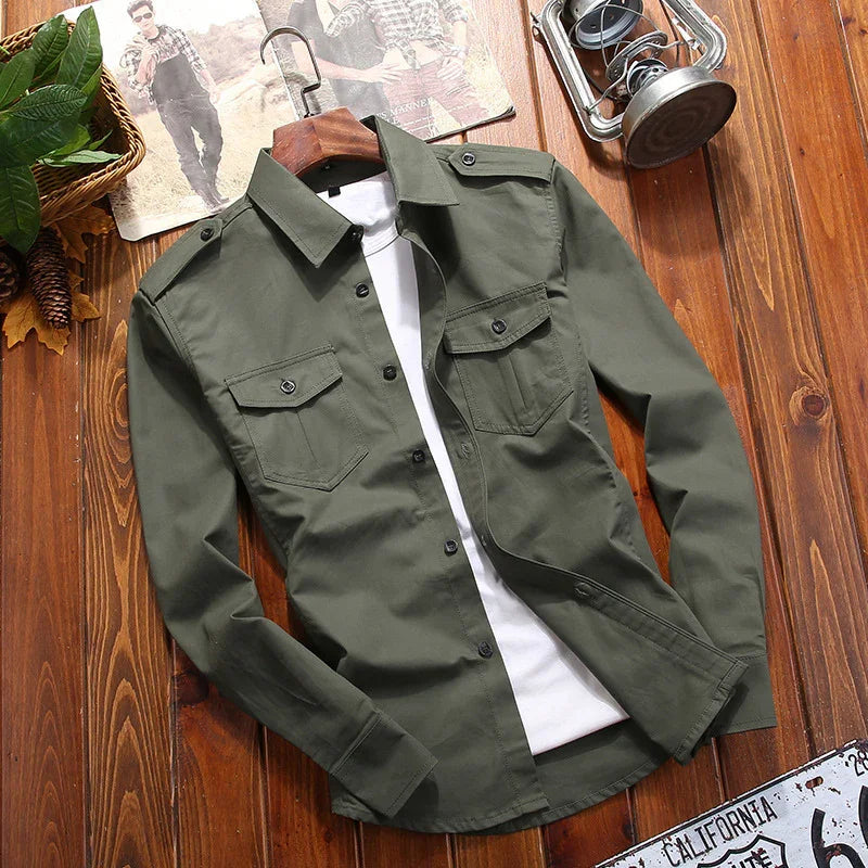 Camisa casual plus size de algodão puro para todos os gostos masculina