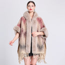 Casaco xadrez oversized com cashmere e malha