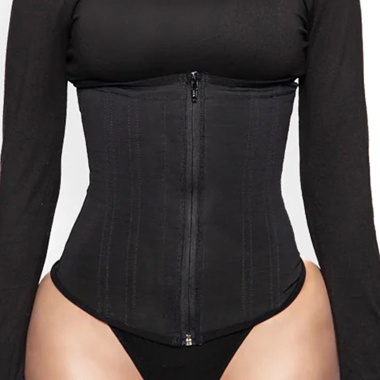 Corpete Plus Size com Zíper e Selagem na Cintura 9 Ossos