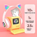 Fone de Ouvido Bluetooth Infantil Orelha de Gatinho