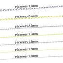 Correntes longas de aço inoxidável de 40-90 cm para mulheres e homens, corrente cruzada ao redor do pescoço, descobertas de joias faça você mesmo, colar, pulseiras, componentes