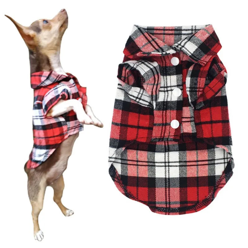Roupas para animais de estimação camisa do cão verão para pequenos cães médios gato estilo britânico xadrez roupas respirável moda filhote de cachorro chihuahua camiseta