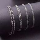 Correntes longas de aço inoxidável de 40-90 cm para mulheres e homens, corrente cruzada ao redor do pescoço, descobertas de joias faça você mesmo, colar, pulseiras, componentes