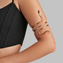 Retro Metal Punk Coiled Snake Spiral Braço superior Cuff Braçadeira Braçadeira Pulseira Feminina Jóias Egito Redemoinho Braço Cuff Braçadeira Pulseira