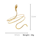 Retro Metal Punk Coiled Snake Spiral Braço superior Cuff Braçadeira Braçadeira Pulseira Feminina Jóias Egito Redemoinho Braço Cuff Braçadeira Pulseira