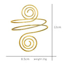 Retro Metal Punk Coiled Snake Spiral Braço superior Cuff Braçadeira Braçadeira Pulseira Feminina Jóias Egito Redemoinho Braço Cuff Braçadeira Pulseira