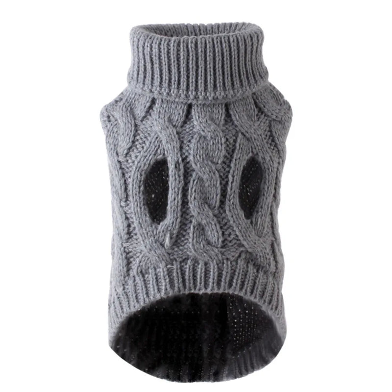Novo Pet Pequeno Pet Dog Roupas Camisola Moda Outono Inverno Sólidos Fried Dough Twists Tricô Quente Conforto Vestuário