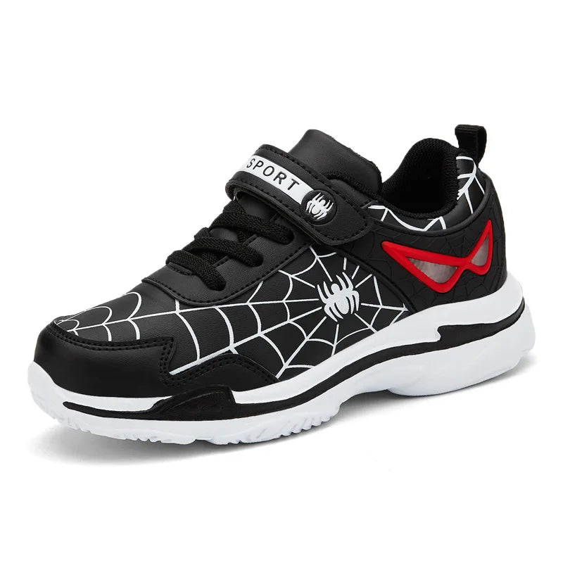 Novo estilo crianças sapatos meninos dos desenhos animados aranha sapatos esportivos estudante casual leve tênis de corrida crianças antiderrapante