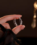 Novos brincos de cristal de strass de moda estrela flor escalada para mulheres joias acessórios presentes femininos clipe de orelha longo gancho de orelha