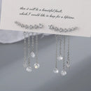 Novos brincos de cristal de strass de moda estrela flor escalada para mulheres joias acessórios presentes femininos clipe de orelha longo gancho de orelha