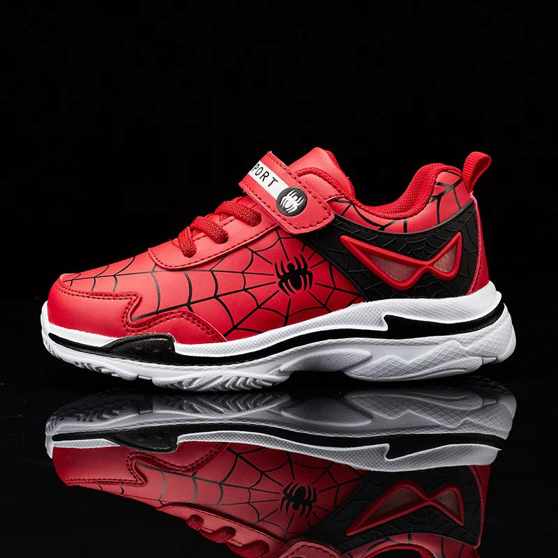 Novo estilo crianças sapatos meninos dos desenhos animados aranha sapatos esportivos estudante casual leve tênis de corrida crianças antiderrapante