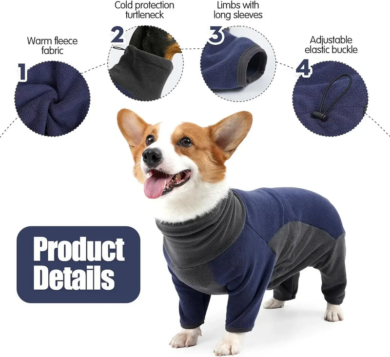 Camisola de lã quente para animais, roupas de cachorro, Onesies para cães pequenos, médios e grandes, trajes, moda, inverno