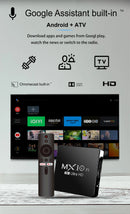 Android TV Box 4K HDR 16GB MX10 F1 Android 13