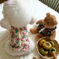 Algodão roupas para cães de estimação pet clássico gasto flor casaco bichon roupas de inverno teddy colete quente bonito filhote de cachorro roupas cães pequenos